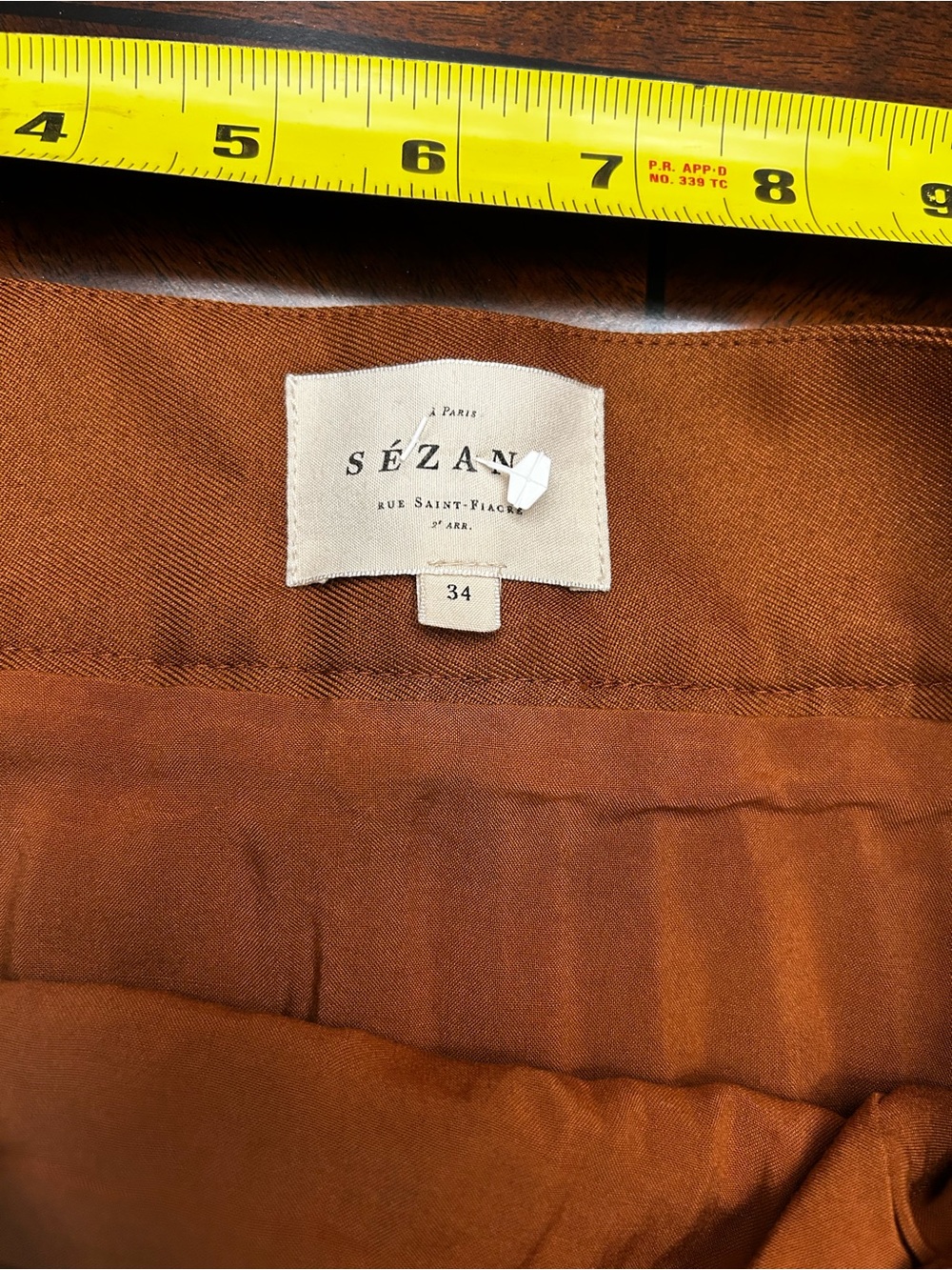 Sézane Dino Pleated Midi Skirt in Hazelnut - Picture 3 of 3